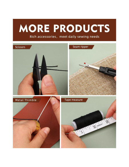 Kit de Costura BAGERLA 48 Piezas Agujas y Hilos Tapicería Kit de Costura BAGERLA 48 Piezas Agujas y Hilos Tapicería