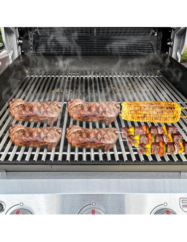 Rejillas de Cocina Acero Inoxidable SafBbcue 43.2cm Paquete de 2