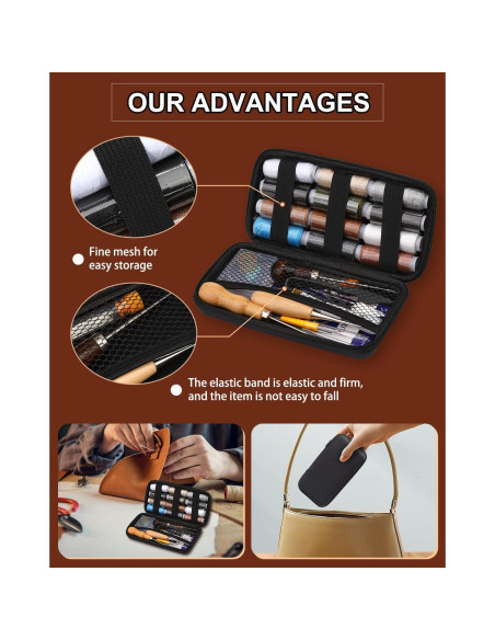 Kit de Costura BAGERLA 48 Piezas Agujas y Hilos Tapicería Kit de Costura BAGERLA 48 Piezas Agujas y Hilos Tapicería