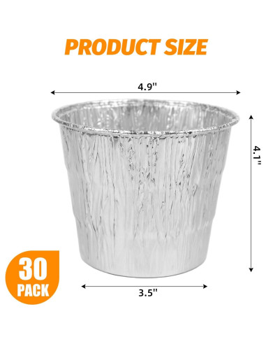 30 Forros de Cubo de Grasa Aluminio Ethanberg para Parrillas