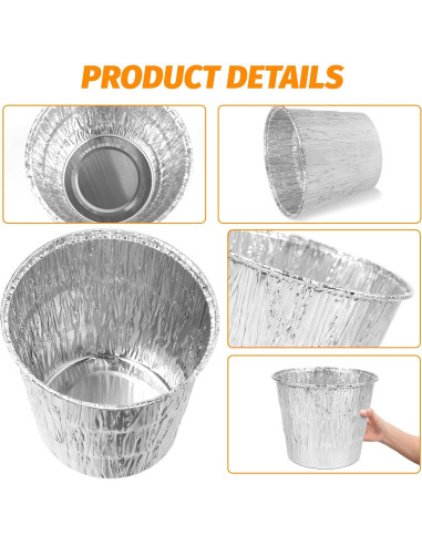 30 Forros de Cubo de Grasa Aluminio Ethanberg para Parrillas