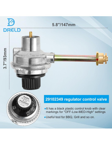 Válvula de Control del Regulador DRELD 29102349 para Parrilla