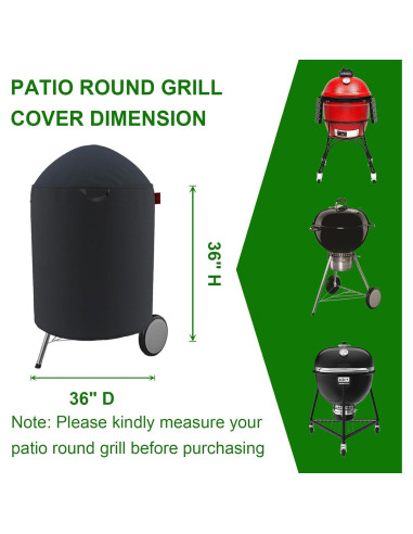 Funda para Parrilla Cover Geny 36"D, Resistente al Agua