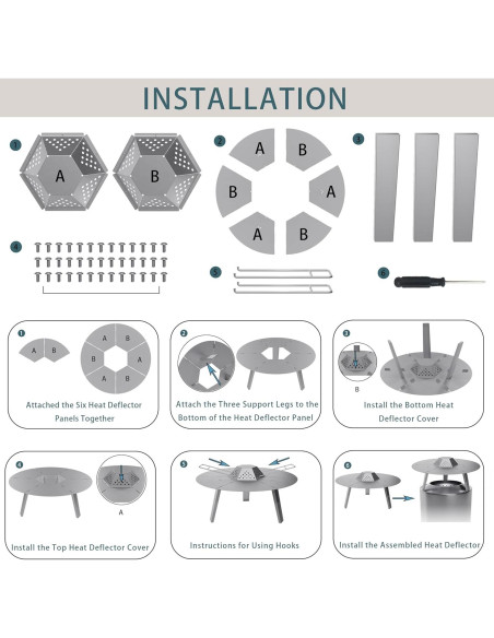 Deflector de Calor Genérico para Solo Stove Bonfire 49.5 cm