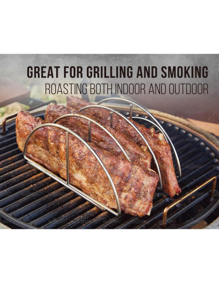 Soporte para Costillas BBQ GriAddict Acero Inoxidable 3 Costillas