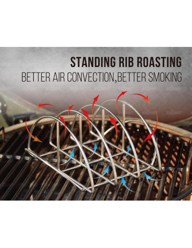 Soporte para Costillas BBQ GriAddict Acero Inoxidable 3 Costillas