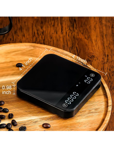 Balanza de Café KitchenTour K112 con Temporizador 0.1g/2000g 2