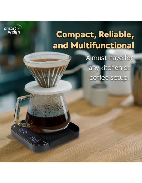 Báscula de Café Digital Smart Weigh 3000g x 0.1g LED