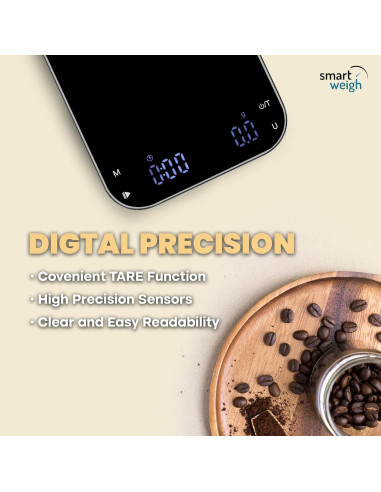 Báscula de Café Digital Smart Weigh 3000g x 0.1g LED