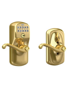 Cerradura Electrónica Schlage FE595 VPLY Flex-Lock Latón Brillante