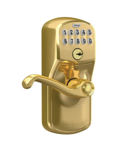 Cerradura Electrónica Schlage FE595 VPLY Flex-Lock Latón Brillante 2