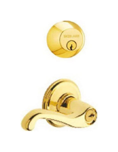 Cerrojo y Palanca de Entrada Schlage FB50N Latón Brillante