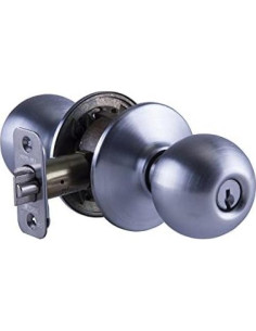 Perilla de Entrada con Llave SCHLAGE F51A Orbit Cromo Satinado 2