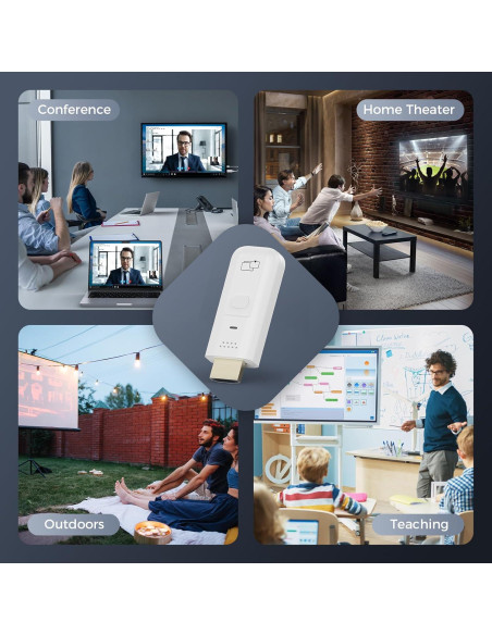 Adaptador Inalámbrico HDMI MTAKYA 1080P para TV y Proyector