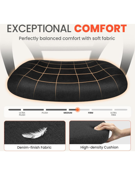 Silla de Oficina Ergonómica NEO de Malla Ajustable Negra