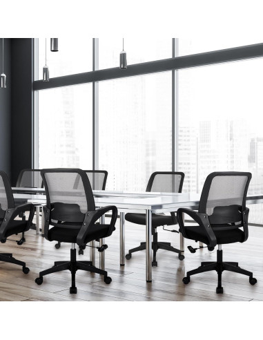 Silla de Oficina Ergonómica NEO de Malla Ajustable Negra