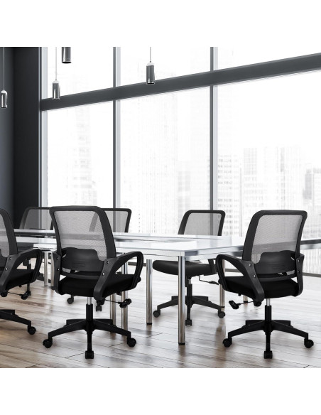 Silla de Oficina Ergonómica NEO de Malla Ajustable Negra