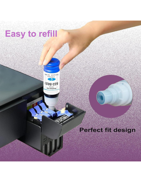 Botella de Tinta Inktopia T522 Recarga 600ml Compatible Epson