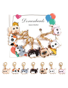 Marcadores de Puntos de Gato DoreenBeads - 7 Piezas Doradas
