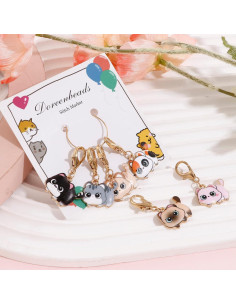 Marcadores de Puntos de Gato DoreenBeads - 7 Piezas Doradas 2