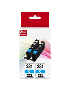 Cartuchos de Tinta Cian 281 XXL Couleuris Paquete de 2
