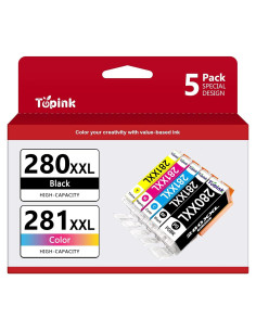 Cartuchos de Tinta Compatible Canon PGI-280 CLI-281 XXL - 5 Colores