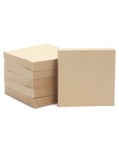 Notas Adhesivas Juvale Marrón 7.62x7.62 cm - Paquete de 6