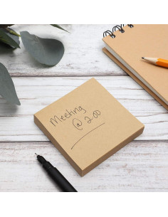 Notas Adhesivas Juvale Marrón 7.62x7.62 cm - Paquete de 6 2