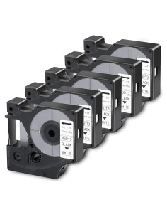 Cinta de Etiquetas Filery D1 45013 Negro sobre Blanco 12mm x 7m