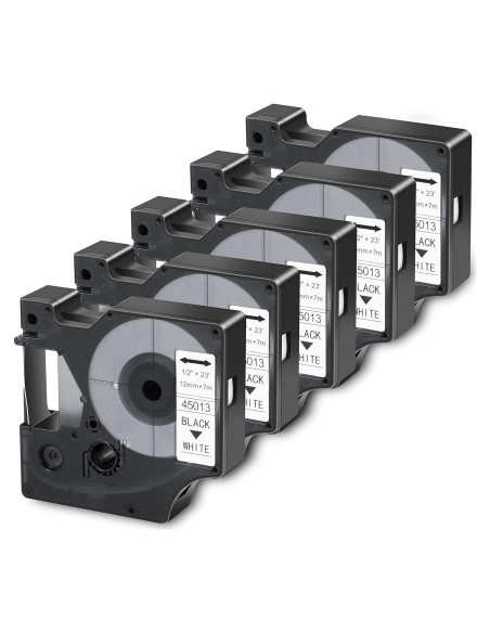 Cinta de Etiquetas Filery D1 45013 Negro sobre Blanco 12mm x 7m