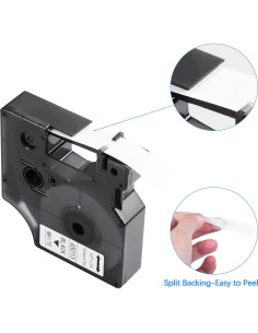 Cinta de Etiquetas Filery D1 45013 Negro sobre Blanco 12mm x 7m 2