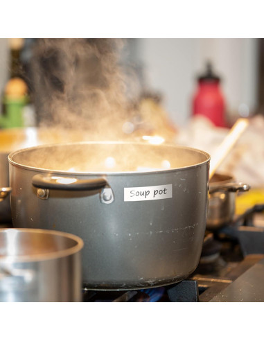 Cinta de Etiquetas Filery D1 45013 Negro sobre Blanco 12mm x 7m