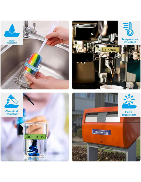 Paquete de 6 Cintas de Etiquetas Dymo D1 12mm Lonitul Brillantes Paquete de 6 Cintas de Etiquetas Dymo D1 12mm Lonitul Brillantes