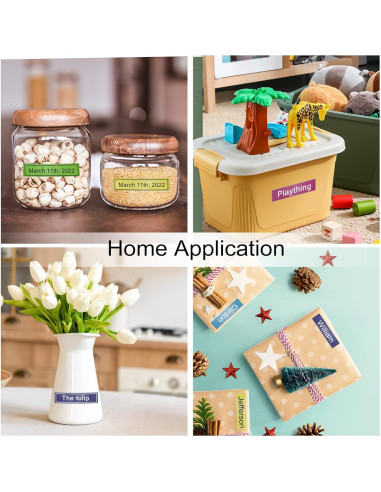 Paquete de 6 Cintas de Etiquetas Dymo D1 12mm Lonitul Brillantes