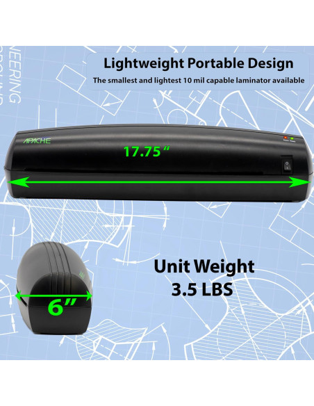 Máquina de Laminado Apache AL13W 33 cm A3 con 20 Hojas