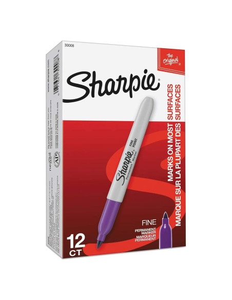 Marcador Permanente Punta Fina Sharpie 30008 Púrpura 12 Unidades Marcador Permanente Punta Fina Sharpie 30008 Púrpura 12 Unidades