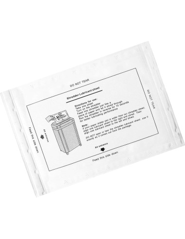20 Hojas Lubricantes para Trituradora de Papel Mamaker 21.5x15 cm