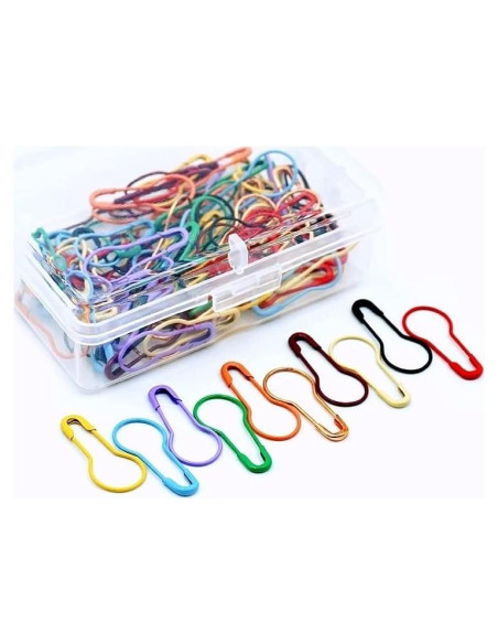 100 Alfileres de Seguridad de Metal Zo.Yehaa en 10 Colores
