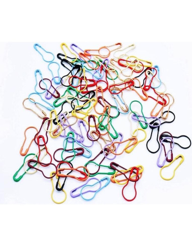 100 Alfileres de Seguridad de Metal Zo.Yehaa en 10 Colores