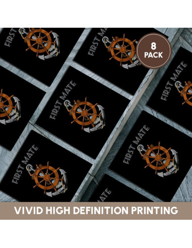 Juego de 8 Posavasos de Cerámica 3dRose Diseño Náutico