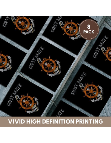 Juego de 8 Posavasos de Cerámica 3dRose Diseño Náutico