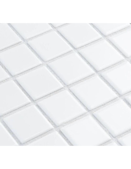 Azulejo Porcelánico Mate Blanco Tenedos 30.48x30.48 cm - 5 Hojas