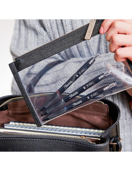 Bolígrafos de Gel Sharpie S-Gel 0.38mm Negro 12 Unidades