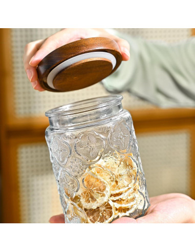 Paquete de 3 tarros de vidrio Adodeen 720ml herméticos