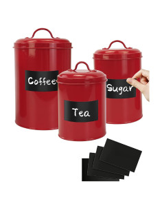 Juego de 3 Tarros de Almacenamiento LF Likefair - Rojo