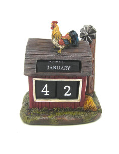 Calendario de Bloques Perpetuo AUSTUFF 10x10 cm Resina Multicolor