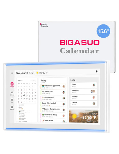 Calendario Digital BIGASUO 15.6" Pantalla Táctil Full HD