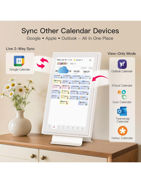 Calendario Digital BIGASUO 15.6" Pantalla Táctil Full HD