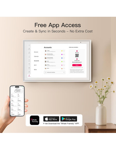 Calendario Digital BIGASUO 15.6" Pantalla Táctil Full HD