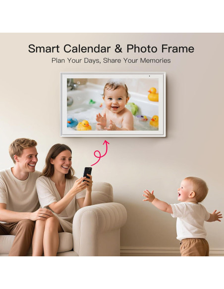 Calendario Digital BIGASUO 15.6" Pantalla Táctil Full HD